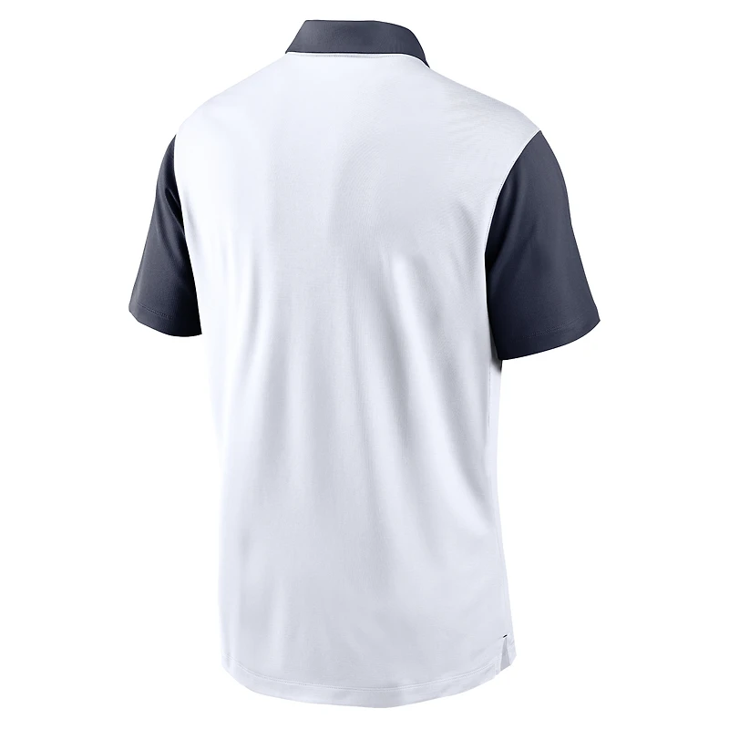 Polo Nike blanc West Virginia Mountaineers Primetime Campus Vapor Performance pour homme
