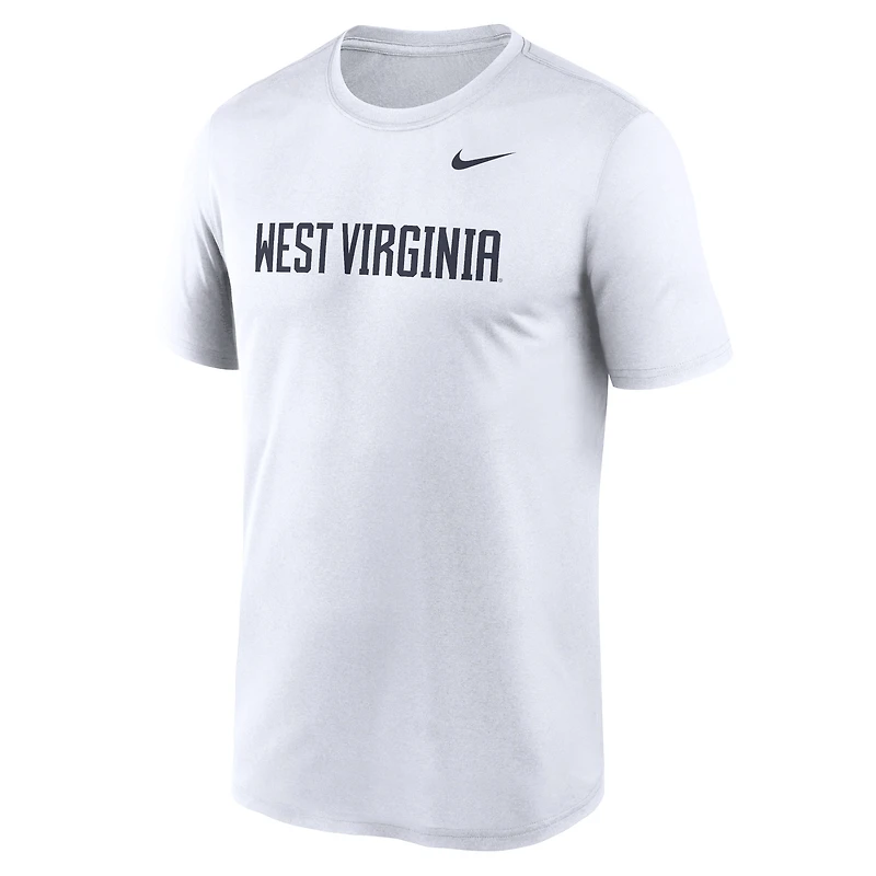 T-shirt Nike blanc pour homme avec logo Primetime Legend des West Virginia Mountaineers