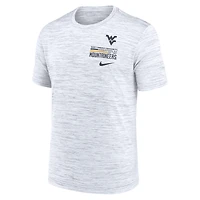 T-shirt Nike blanc West Virginia Mountaineers Velocity Stacked Performance pour homme