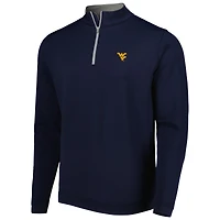 Peter Millar Navy West Virginia Mountaineers Perth Performance Haut zippé pour homme