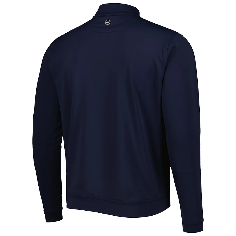 Peter Millar Navy West Virginia Mountaineers Perth Performance Haut zippé pour homme