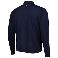 Peter Millar Navy West Virginia Mountaineers Perth Performance Haut zippé pour homme