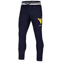 Men's Pro Standard Navy West Virginia Mountaineers Script Tail Fleece Sweatpants