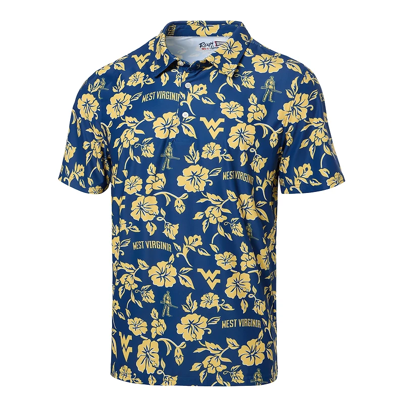 Men's Reyn Spooner  Navy West Virginia Mountaineers Pua Performance Polo