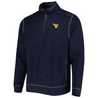 Tommy Bahama Navy West Virginia Mountaineers Sport Tobago Bay Tri-Blend Mock Neck Half-Zip Jacket