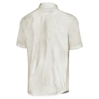 Men's Tommy Bahama White West Virginia Mountaineers Coconut Point Palm Vista IslandZone Camp Button-Up Shirt