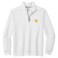 Men's Tommy Bahama White West Virginia Mountaineers Montego Bay Half-Zip Jacket