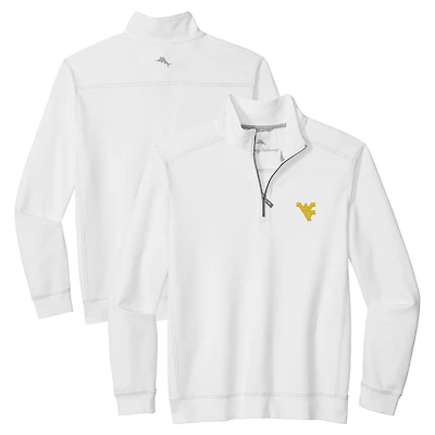 Men's Tommy Bahama White West Virginia Mountaineers Montego Bay Half-Zip Jacket
