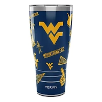 Gobelet Tervis West Virginia Mountaineers de 30 oz avec couvercle coulissant