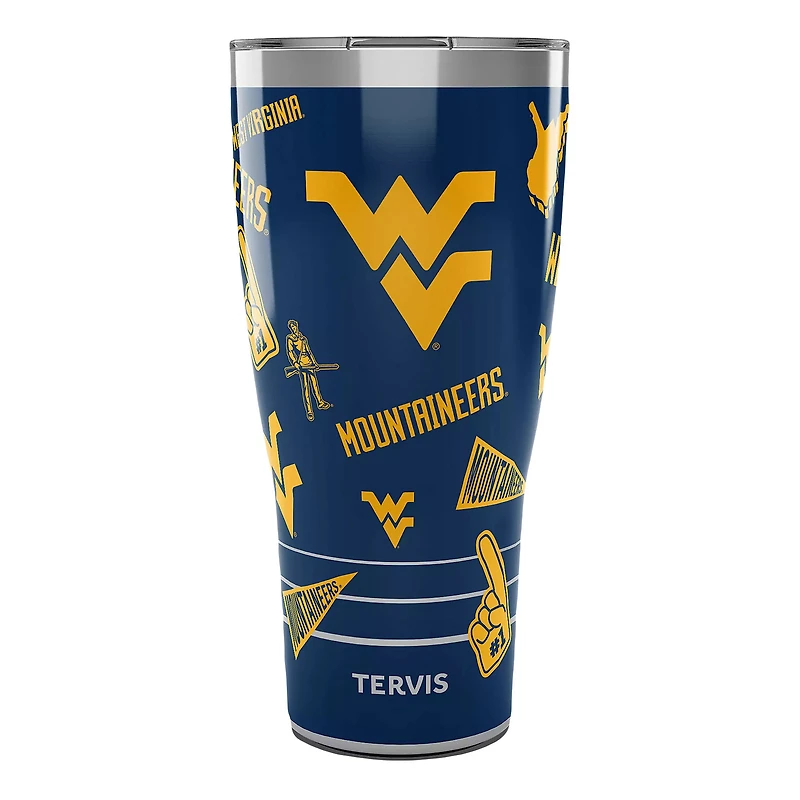 Gobelet Tervis West Virginia Mountaineers de 30 oz avec couvercle coulissant