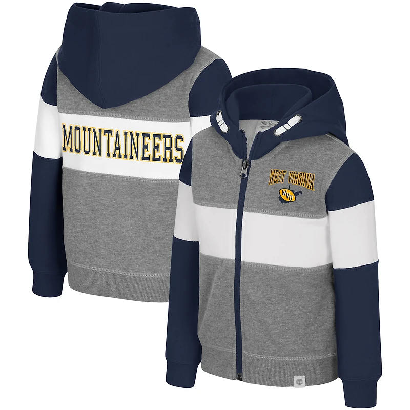 Sweat à capuche zippé Bert pour tout-petits Colosseum Heather Grey West Virginia Mountaineers