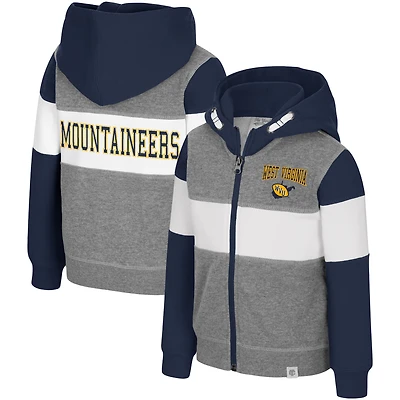 Toddler Colosseum  Heather Gray West Virginia Mountaineers Bert Full-Zip Hoodie