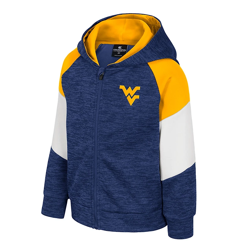 Toddler Colosseum Navy West Virginia Mountaineers Spirit Hollow Full-Zip Hoodie