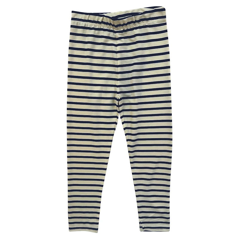 Toddler Wes & Willy West Virginia Mountaineers Long Sleeve Top and Striped Tri-Blend Leggings Set
