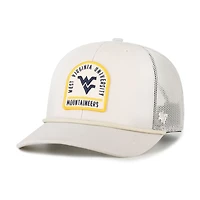 Casquette de camionneur ajustable unisexe « 47 Cream West Virginia Mountaineers Core & Inline Gravestone »