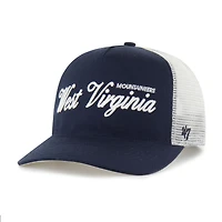 Casquette ajustable unisexe « 47 Navy West Virginia Mountaineers Contemporary Basics Foundation Trucker Hitch »