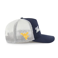Casquette ajustable unisexe « 47 Navy West Virginia Mountaineers Contemporary Basics Foundation Trucker Hitch »