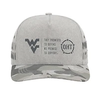 Casquette unisexe Colosseum Gray West Virginia Mountaineers OHT Squad Podium ajustable
