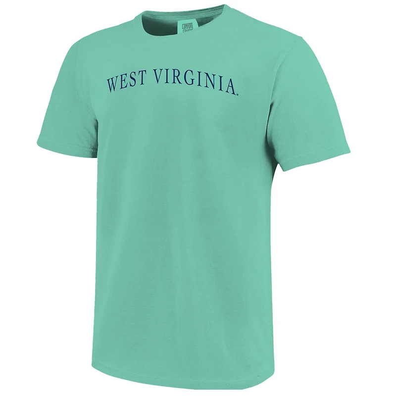 T-shirt unisexe à la mode avec archet de couleur confort des West Virginia Mountaineers menthe