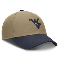 Casquette unisexe Nike beige/marine West Virginia Mountaineers Primetime Rise Dri-FIT ajustable