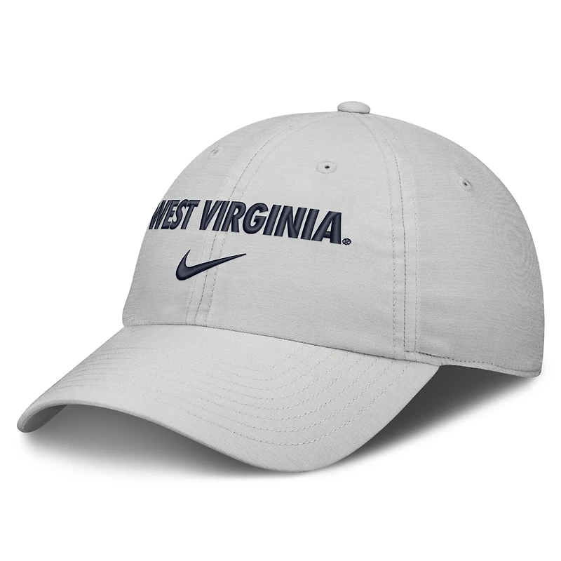 Casquette unisexe Nike grise West Virginia Mountaineers 2026 On-Field Gameday Club, ajustable