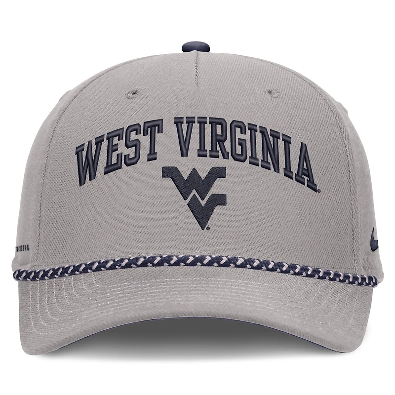 Unisex Nike Gray West Virginia Mountaineers Primetime Rise Rope Adjustable Hat