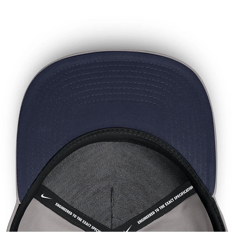 Casquette unisexe Nike grise West Virginia Mountaineers Primetime Rise Rope ajustable