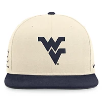 Casquette unisexe Nike Natural/Marine West Virginia Mountaineers Campus Prep Snapback