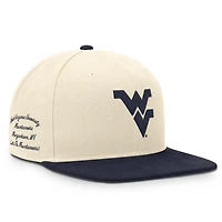 Unisex Nike  Natural/Navy West Virginia Mountaineers Campus Prep Snapback Hat