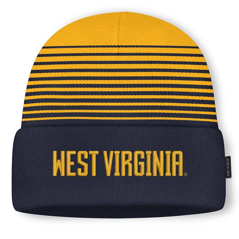 Bonnet utilitaire unisexe Nike bleu marine/or West Virginia Mountaineers