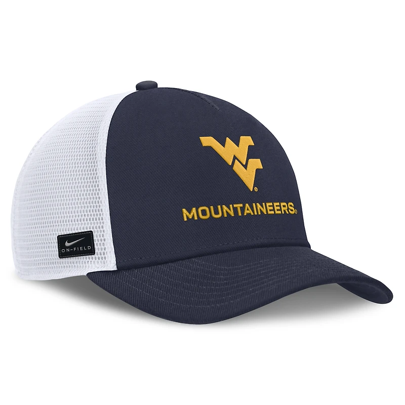 Unisex Nike Navy West Virginia Mountaineers 2026 On-Field Gameday Trucker Hat