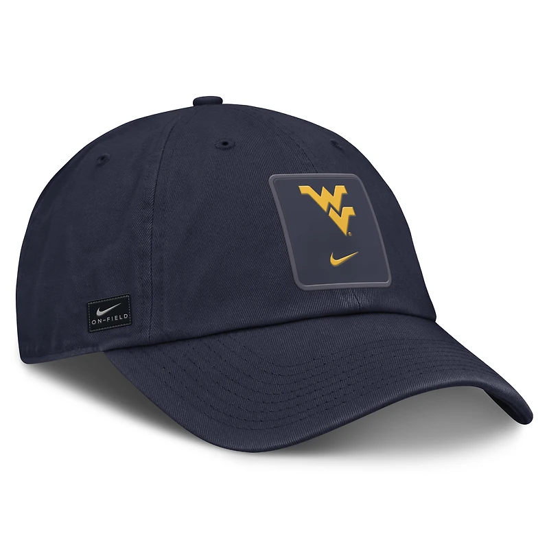 Casquette unisexe Nike bleu marine West Virginia Mountaineers 2026 Sideline Club ajustable