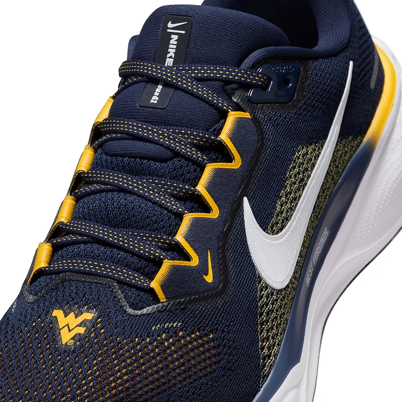 Chaussures de course unisexes Nike Zoom Pegasus 41 bleu marine des West Virginia Mountaineers