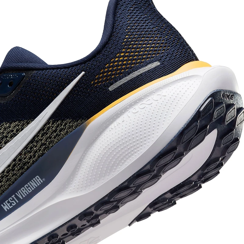 Chaussures de course unisexes Nike Zoom Pegasus 41 bleu marine des West Virginia Mountaineers