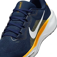 Chaussures de course unisexes Nike Zoom Pegasus 41 bleu marine des West Virginia Mountaineers