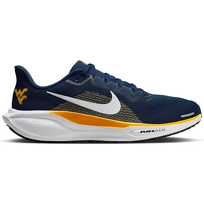 Chaussures de course unisexes Nike Zoom Pegasus 41 bleu marine des West Virginia Mountaineers