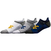 Lot de 3 paires de chaussettes basses unisexes Strideline West Virginia Mountaineers