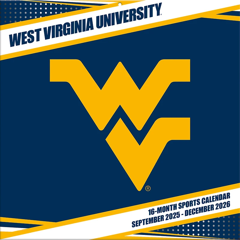 West Virginia Mountaineers 12” x 12” 2026 Team Wall Calendar