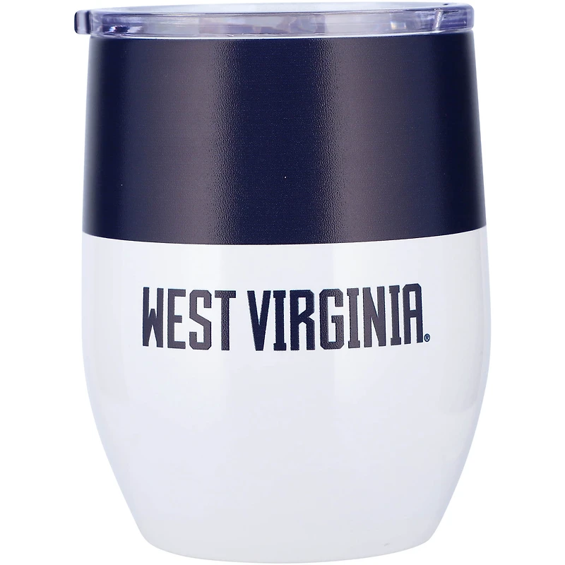 West Virginia Mountaineers 16oz. Colorblock Stainless Steel Curved Tumbler