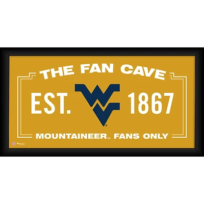 West Virginia Mountaineers Framed 10" x 20" Fan Cave Collage