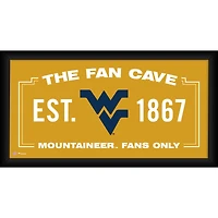 West Virginia Mountaineers Framed 10" x 20" Fan Cave Collage