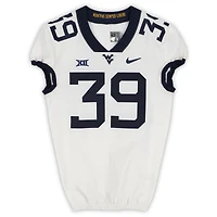 West Virginia Mountaineers Team-Issued #39 White Nike Jersey from the Football Program - Size 42+2