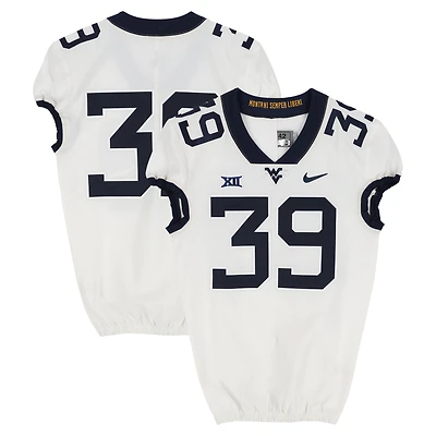 West Virginia Mountaineers Team-Issued #39 White Nike Jersey from the Football Program - Size 42+2