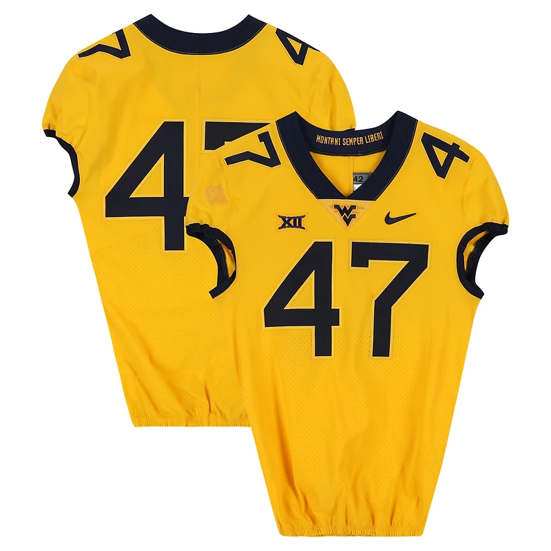 Maillot Nike doré n° des West Virginia Mountaineers, édition football