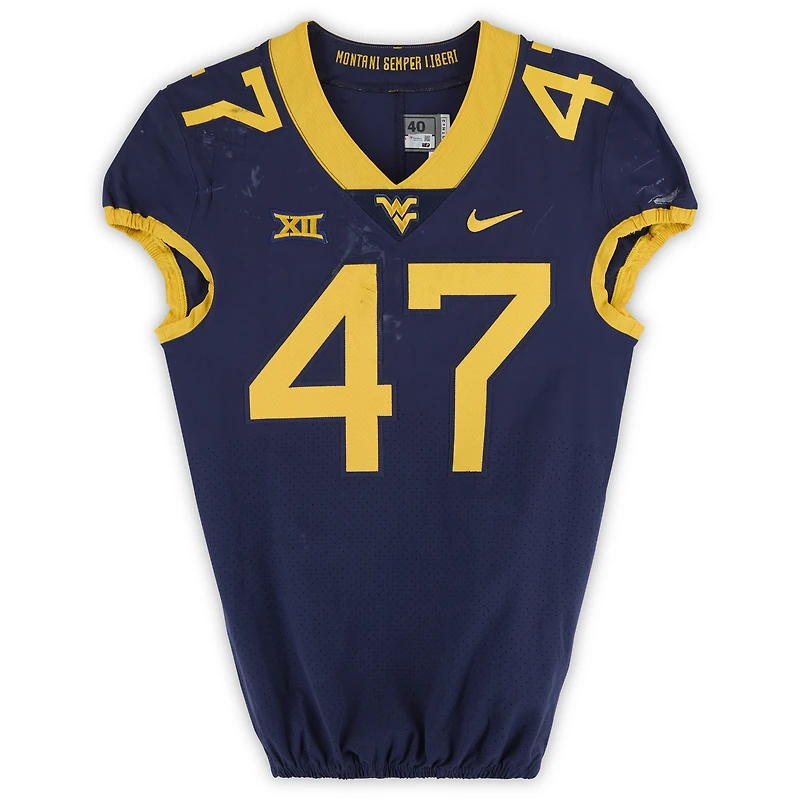 Maillot Nike bleu marine n° des West Virginia Mountaineers, édition football