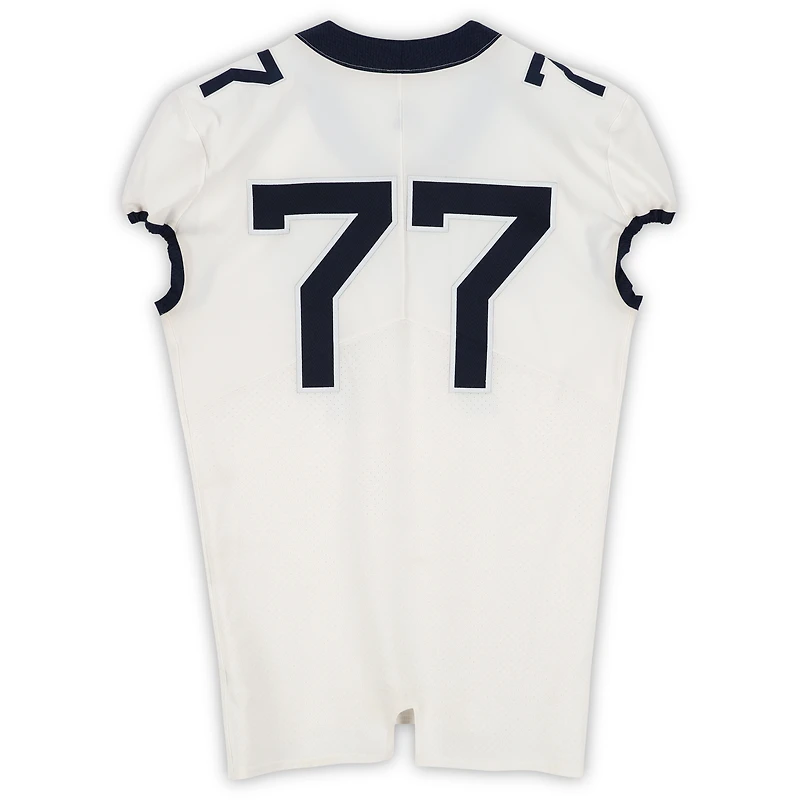 West Virginia Mountaineers Team-Issued #77 White Nike Jersey from the Football Program - Size 48+4