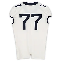 West Virginia Mountaineers Team-Issued #77 White Nike Jersey from the Football Program - Size 48+4