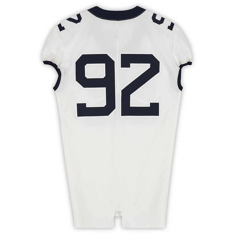 West Virginia Mountaineers Team-Issued #92 White Nike Jersey from the Football Program - Size 44+4