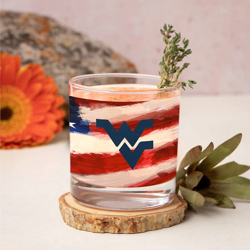 Ensemble de deux verres à whisky Americana de 414 ml (14 oz) des West Virginia Mountaineers