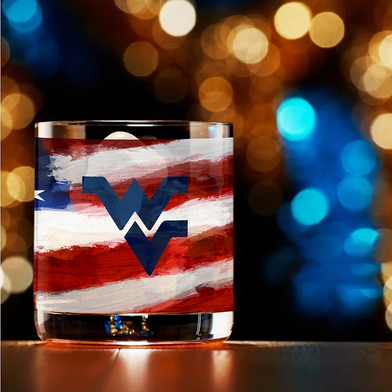 Ensemble de deux verres à whisky Americana de 414 ml (14 oz) des West Virginia Mountaineers